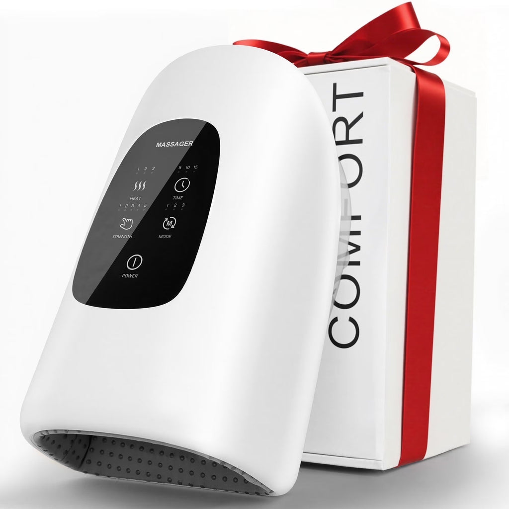 Cordless Hand Massager with Heat and Compression, Warming Massage for Finger and Palm Comfort, Ideal Gift
