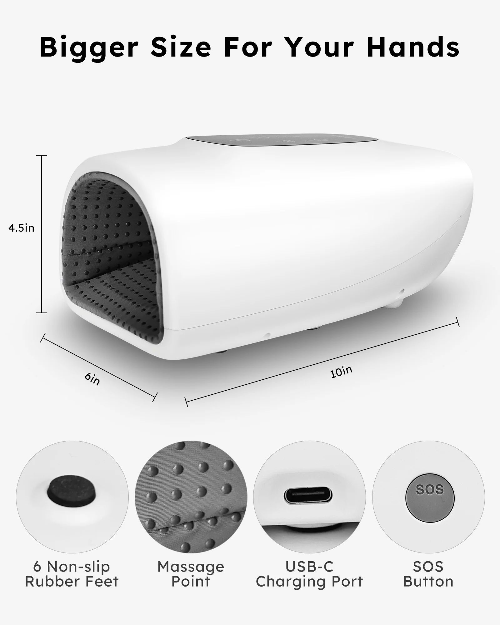 Cordless Hand Massager with Heat and Compression, Warming Massage for Finger and Palm Comfort, Ideal Gift
