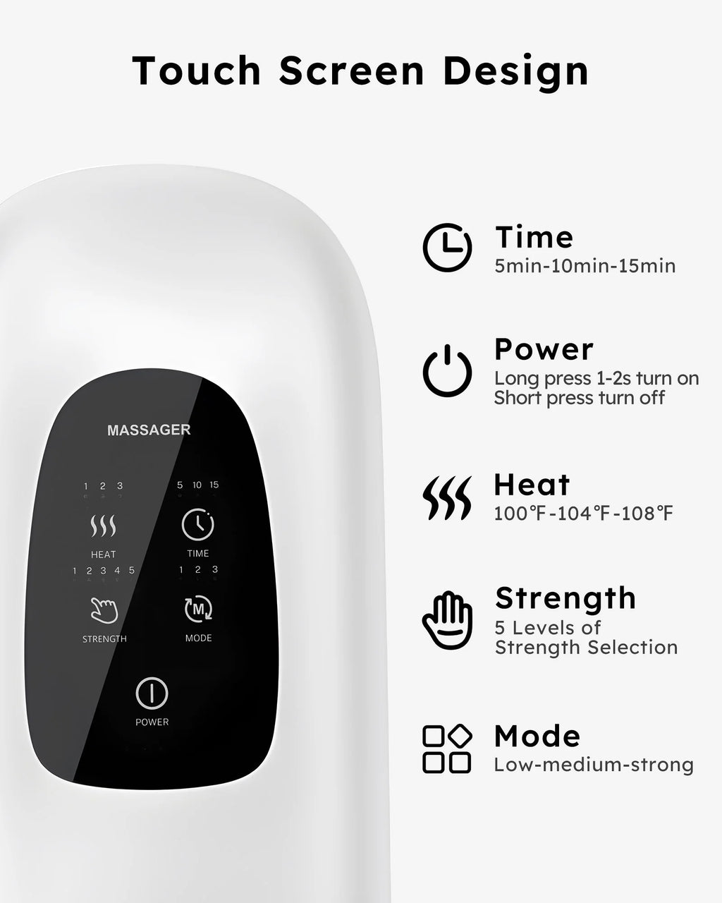 Cordless Hand Massager with Heat and Compression, Warming Massage for Finger and Palm Comfort, Ideal Gift