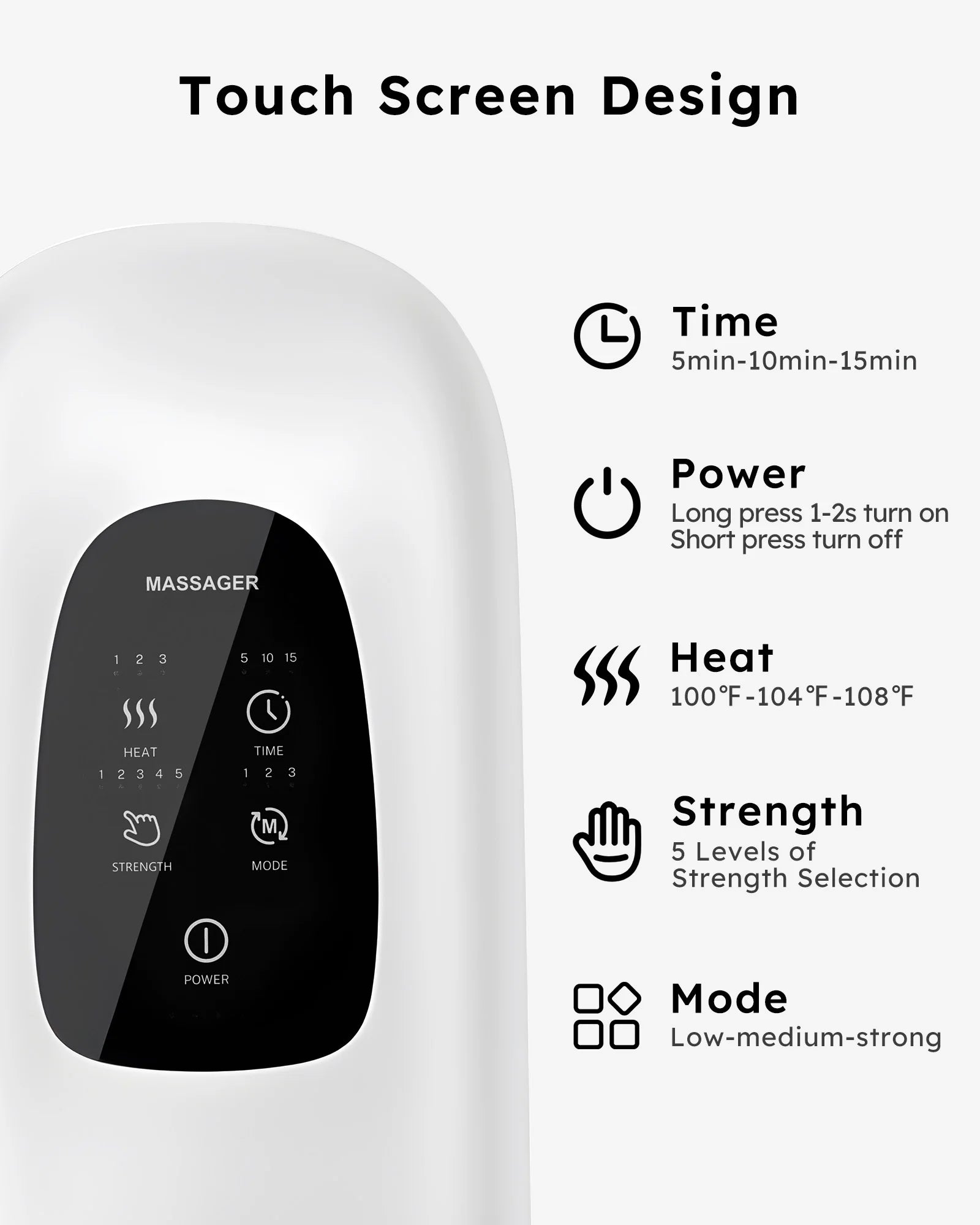 Cordless Hand Massager with Heat and Compression, Warming Massage for Finger and Palm Comfort, Ideal Gift